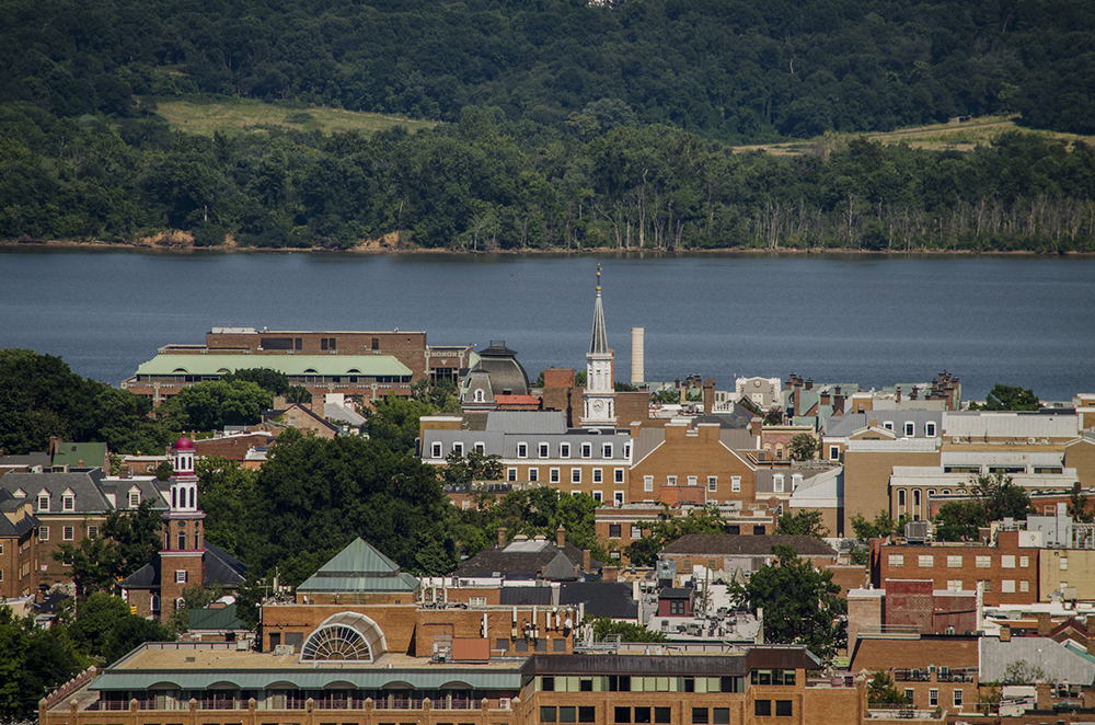 Areal view of Old Town Alexandria