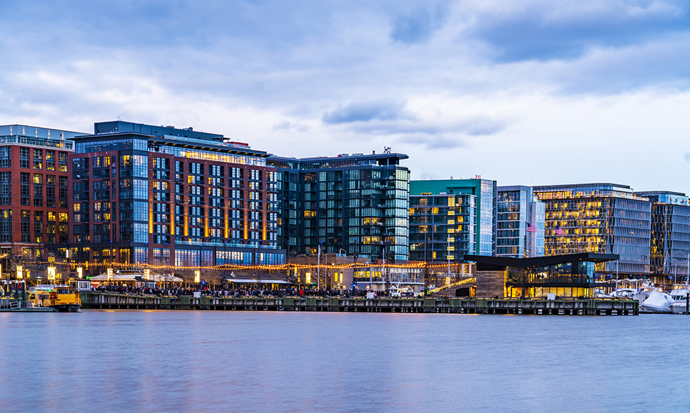 Southwest Waterfront in Washington DC, USA